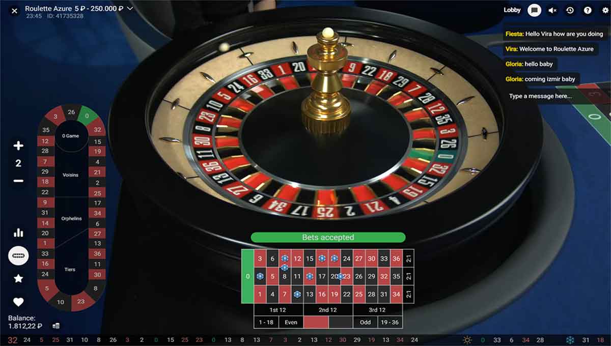 flight of the roulette ball and landing